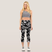 Casino Pattern Capri Leggings (Vorderseite)