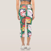 Casino Pattern Capri Leggings (Rückseite)