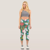 Casino Pattern Capri Leggings (Vorderseite)