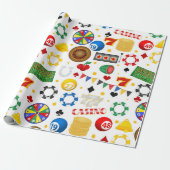 Casino Pattern Geschenkpapier (Ungerollt)