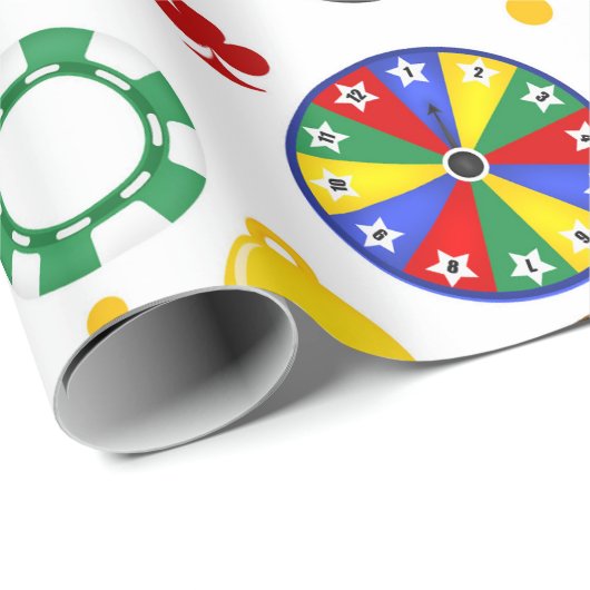 Casino Pattern Geschenkpapier (Rolleneckpunkt)