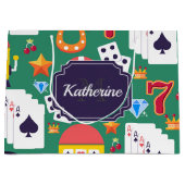 Casino Pattern Große Geschenktüte (Vorderseite)