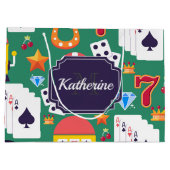 Casino Pattern Große Geschenktüte (Rückseite)