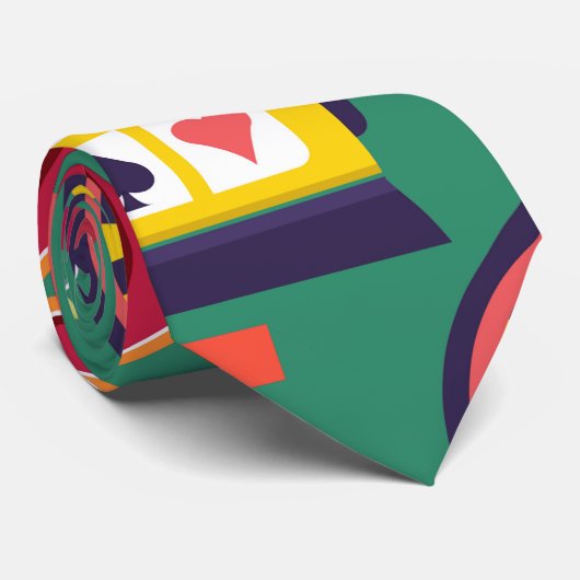 Casino Pattern Krawatte (Gerollt)