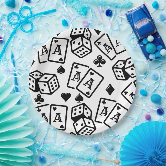 Casino Pattern Pappteller (Party)