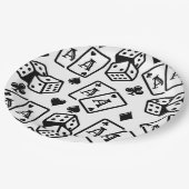 Casino Pattern Pappteller (Schrägansicht)