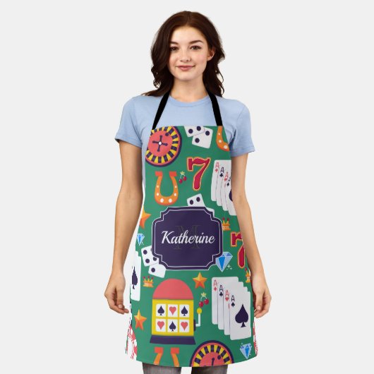 Casino Pattern Schürze (Getragen)