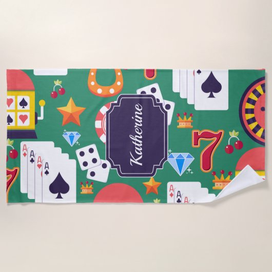 Casino Pattern Strandtuch (Vorderseite)
