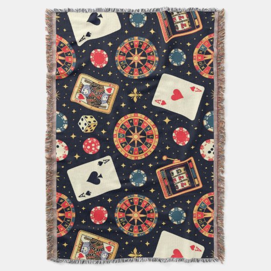 Casino pattern theme on black decke (Vorderseite Vertikal)