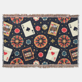 Casino pattern theme on black decke