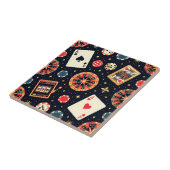 Casino pattern theme on black fliese (Seite)