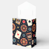 Casino pattern theme on black geschenkschachtel (Geöffnet)