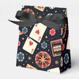 Casino pattern theme on black geschenkschachtel