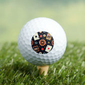 Casino pattern theme on black golfball (Insitu T-Shirt)