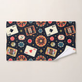 Casino pattern theme on black handtuch (Handtuch)