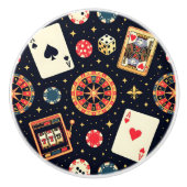 Casino pattern theme on black keramikknauf (Vorderseite)