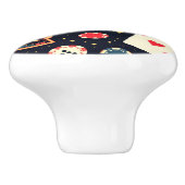 Casino pattern theme on black keramikknauf (Seitenansicht)