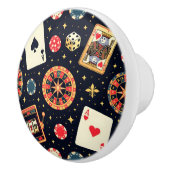 Casino pattern theme on black keramikknauf (Rechts)