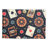 Casino pattern theme on black kissenbezug (Rückseite)