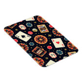 Casino pattern theme on black magnet (Rechte Seite)