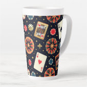 Casino pattern theme on black milchtasse (Rechte Ecke)