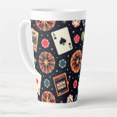 Casino pattern theme on black milchtasse (Linke Ecke)