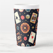 Casino pattern theme on black milchtasse (Vorderseite)
