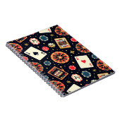 Casino pattern theme on black notizblock (Rechte Seite)