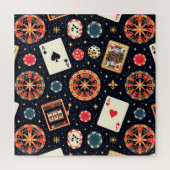 Casino pattern theme on black puzzle (Vertikal)