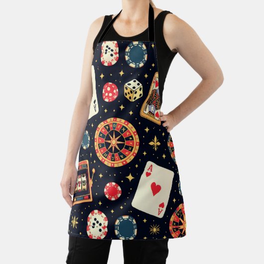 Casino pattern theme on black schürze (InSitu)