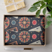 Casino pattern theme on black seidenpapier (Geschenk)