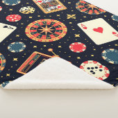 Casino pattern theme on black sherpadecke (3/4)