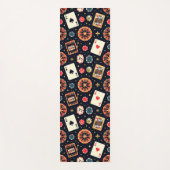Casino pattern theme on black yogamatte (Vorderseite)