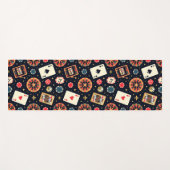 Casino pattern theme on black yogamatte (Vorderseite (Horizontal))
