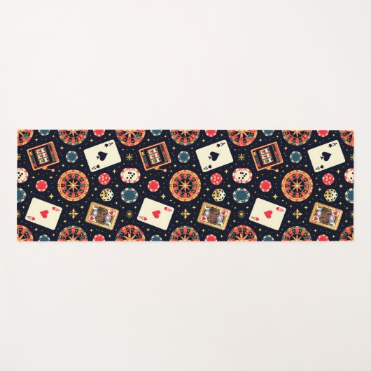 Casino pattern theme on black yogamatte (Vorderseite (Horizontal))