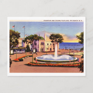 Casino, Playland, Rye, New York Vintag Postkarte