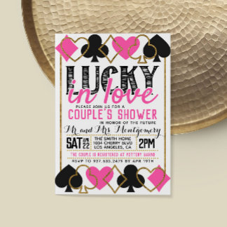 Casino Poker Bridal Couple Dusche Einladung