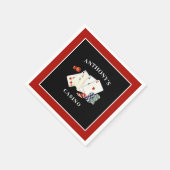 Casino Poker Card Party Personalisiert Serviette (Ecke)