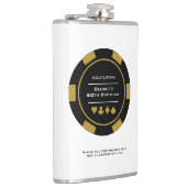 Casino Poker Chip Black Gold Las Vegas Geburtstag Flachmann (Rechts)