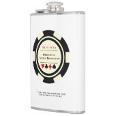 Casino Poker Chip Black Off White Flachmann (Links)