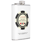 Casino Poker Chip Black Off White Flachmann (Rechts)