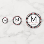 Casino Poker Chip - Rot und Schwarz Konfetti (Vorderseiten)