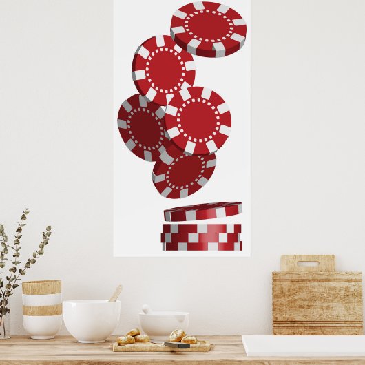 Casino/Poker Chips Poster (Küche)