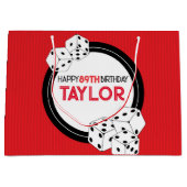 Casino Poker Dice Geburtstagsgeschenk Große Geschenktüte (Vorderseite)