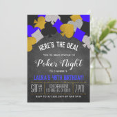 Casino Poker Einladung (Stehend Vorderseite)