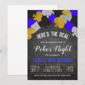 Casino Poker Einladung (Vorne/Hinten)