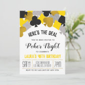 Casino Poker Einladung (Stehend Vorderseite)