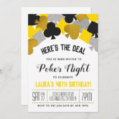 Casino Poker Einladung (Vorne/Hinten)