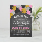 Casino Poker Einladung (Stehend Vorderseite)