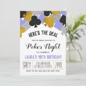 Casino Poker Einladung (Stehend Vorderseite)